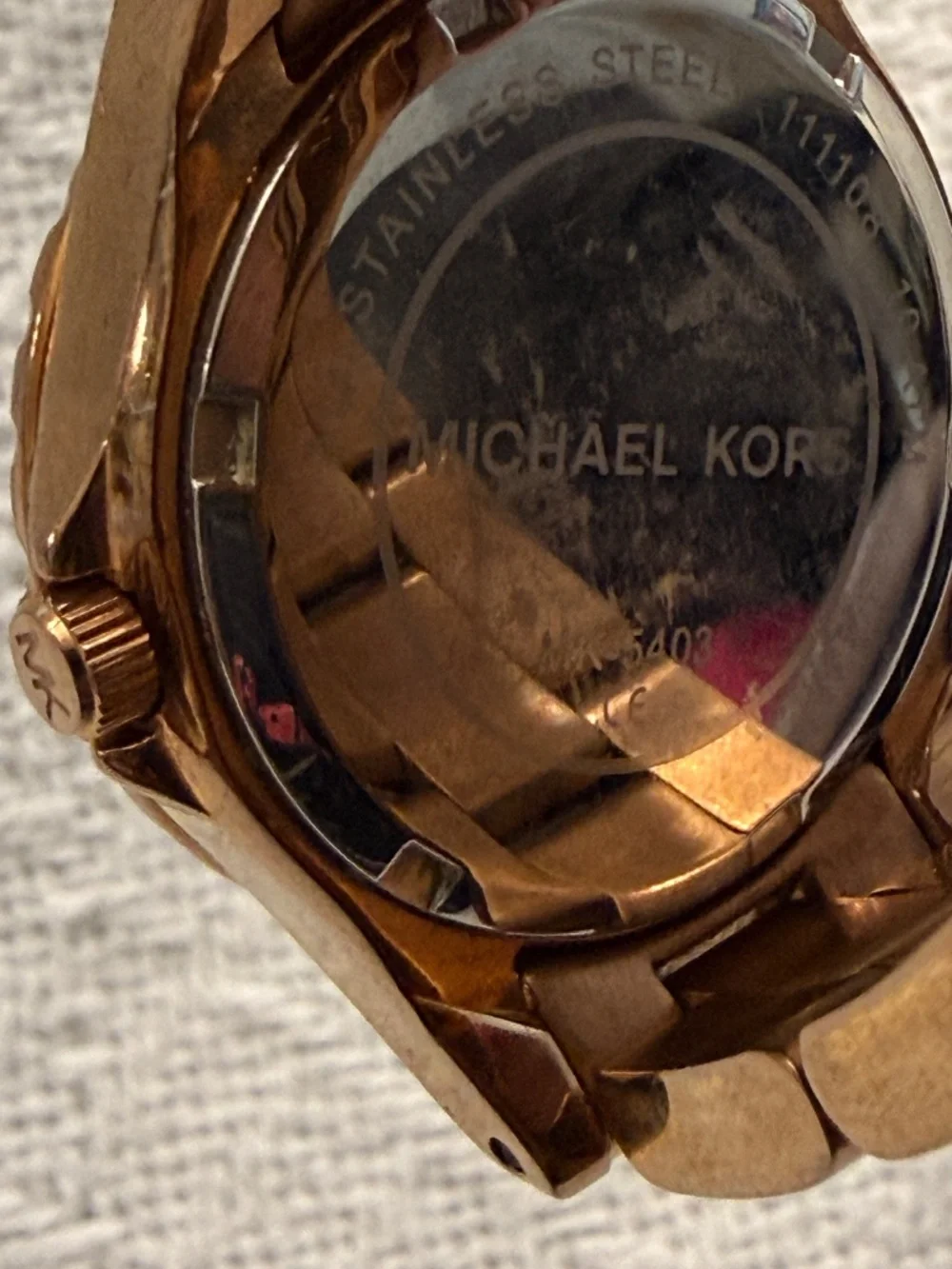 Michael Kors Rose Gold Link Metal Wrist Watch #4